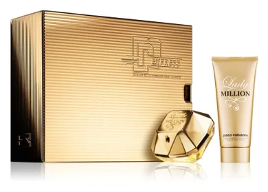 Paco Rabanne, Lady Million, woda perfumowana spray, 80 ml + balsam do ciała, 100 ml