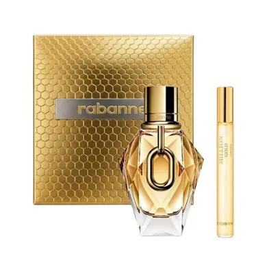 Paco Rabanne, Million Gold For Her, zestaw: woda perfumowana, spray, 90 ml + woda perfumowana, spray, 20 ml