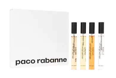 Paco Rabanne, Miniatures Collection: Lady Million, woda perfumowana, 10 ml + Olympea, woda perfumowana, 10 ml + Lady Million Fabulous Intense, woda perfumowana, 10 ml + Olympea Blossom, woda perfumowana, 10 ml