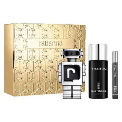 Paco Rabanne, Phantom, zestaw, woda toaletowa spray, 100 ml + dezodorant spray, 150 ml + woda toaletowa spray, 10 ml