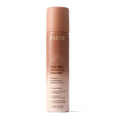Paese, ultralekka samoopalająca mgiełka do twarzy, 75 ml