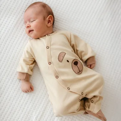 Pajac chłopięcy, beżowy, Eevi