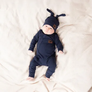 Pajac chłopięcy, prążkowany, granatowy, Nicol