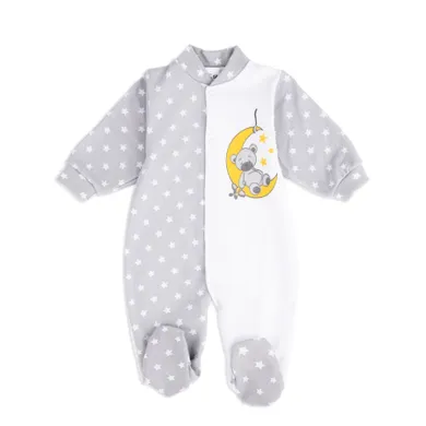 Pajac dziecięcy, biało-szary, Tup Tup