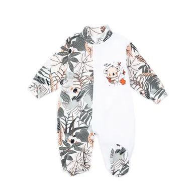 Pajac dziecięcy, biało-zielony, Tup Tup