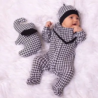 Pajac dziewczęcy, biało-czarny, Nicol