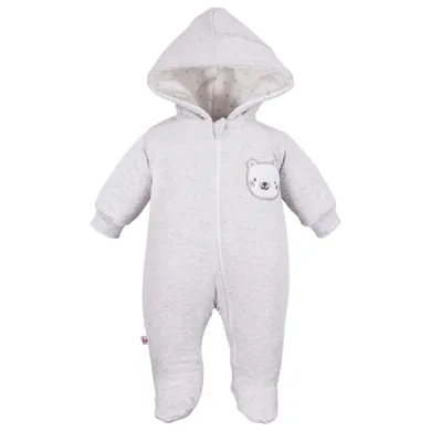 Pajac dziewczęcy z kapturem, szary, Eevi