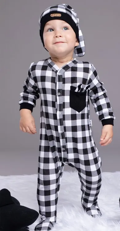 Pajac niemowlęcy, biało-czarny, Nicol