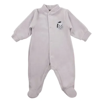 Pajac niemowlęcy, szary, zebra, Eevi