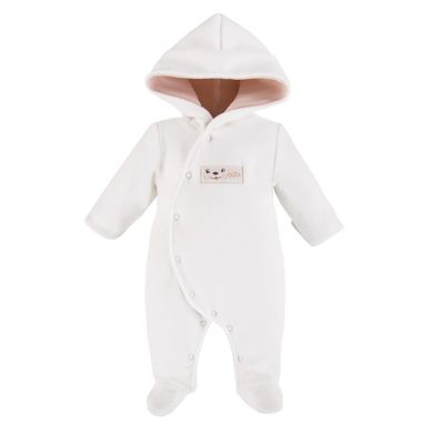 Pajac niemowlęcy z kapturem, ecru, Cute, Eevi