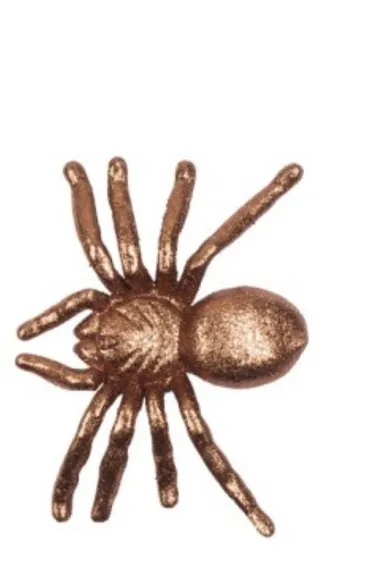 Pająki duże, brokatowe, miedziany, 16-20 cm