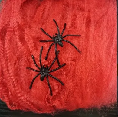 Pajęczyna, Halloween, czerwona
