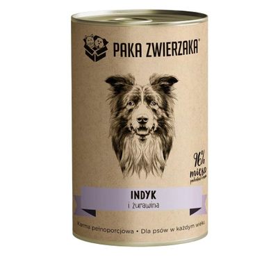 Paka Zwierzaka, indyk i żurawina, mokra karma dla psów, 400g