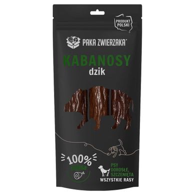 Paka Zwierzaka, kabanosy dzik, 80g, 3 szt.