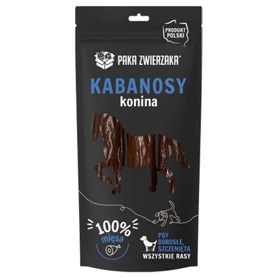 Paka Zwierzaka, koń, kabanosy, przysmak dla psa, 80g, 3 szt.