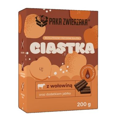 Paka Zwierzaka, wołowina z jabłkiem, przysmak dla psa, 200g