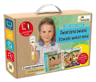 Pakiet z piórem Kakadu. Widzę, słyszę poznaję. Dźwięki wokół mnie. Widzę, słyszę poznaję. Zwierzęta świata