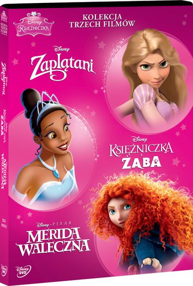 Pakiet: Zaplątani + Merida Waleczna + Księżniczka i żaba. DVD
