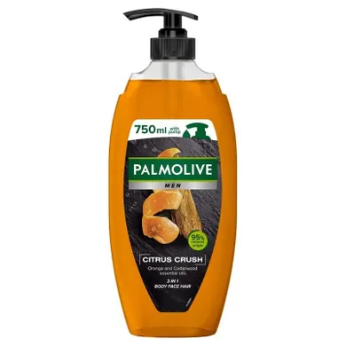 Palmolive, Men, Citrus crush, żel pod prysznic 3w1, olejek pomarańczowy i drzewo cedrowe, 750 ml