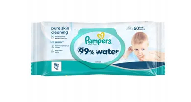 Pampers, 99% Water, chusteczki nawilżane dla dzieci, 1-60 szt.