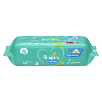 Pampers, Fresh Clean, chusteczki nawilżane, 1-80 szt.