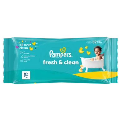 Pampers, Fresh Clean, chusteczki nawilżane dla dzieci, 1-52 szt.