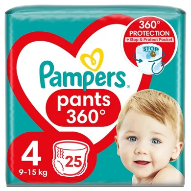 Pampers, Pants, pieluchomajtki, rozmiar 4, 9-15 kg, 25 szt.