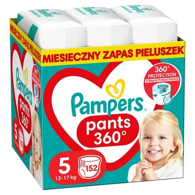 Pampers, Pants, pieluchomajtki, rozmiar 5, 12-17 kg, 152 szt.