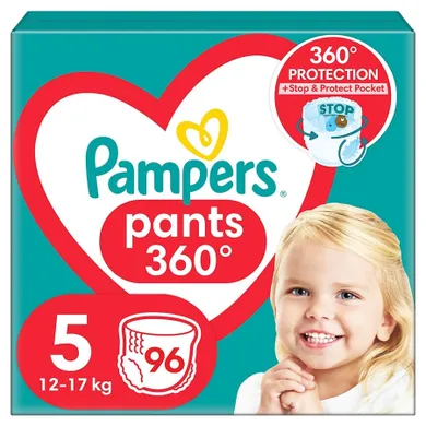 Pampers, Pants, pieluchomajtki, rozmiar 5, 12-17 kg, 96 szt.