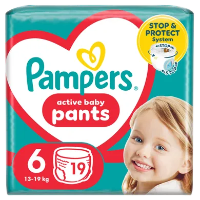 Pampers, Pants, pieluchomajtki, rozmiar 6, 13-19 kg, 19 szt.