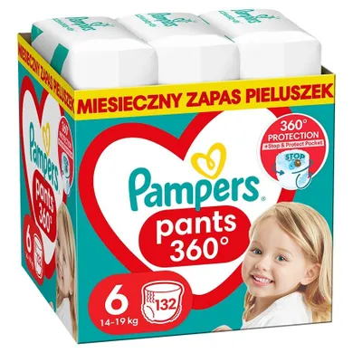 Pampers, Pants, pieluchomajtki, rozmiar 6, 14-19 kg, 132 szt.