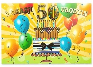 Pan Dragon, karnet B6, Urodziny 50
