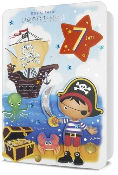 Pan Dragon, karnet B6, Urodziny, wymienne cyfry