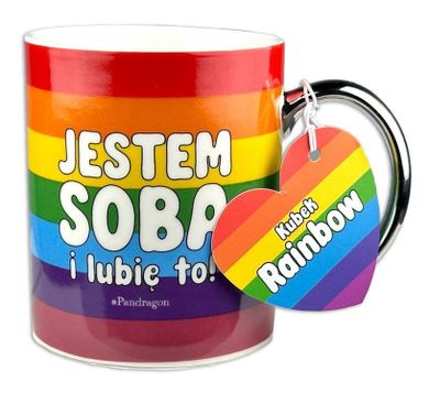 Pan Dragon, kubek, Rainbow Jestem sobą