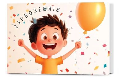 Pan Dragon, zaproszenie, Urodziny, 10 szt.