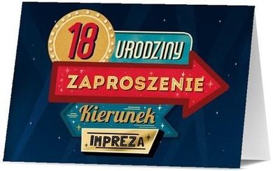 Pan Dragon, zaproszenie, Urodziny 18, 10 szt.