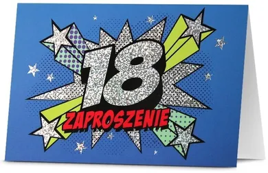 Pan Dragon, zaproszenie, Urodziny 18, 5 szt.