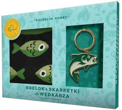 Pan Dragon, zestaw brelok + skarpetki, dla wędkarza