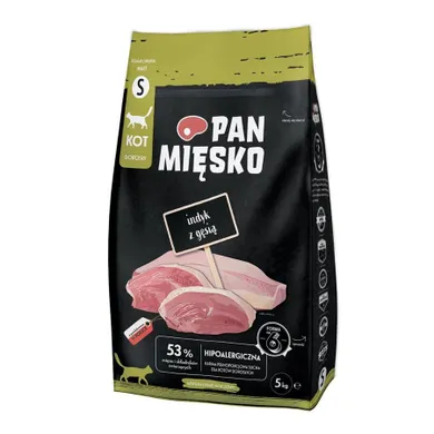 Pan Mięsko, indyk z gęsią, dorosły, chrupki s, karma sucha dla kota, 5 kg