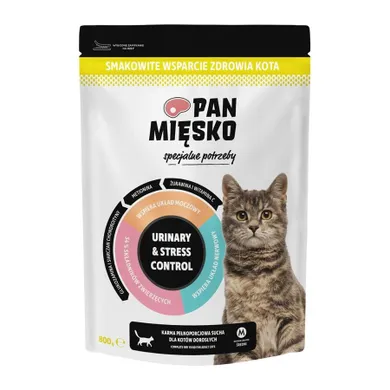Pan Mięsko, Urinary & Stress Control, sucha karma dla kota, 800g