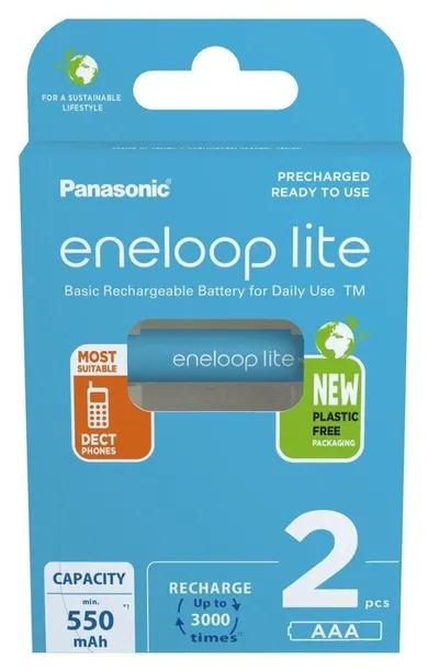Panasonic, Eneloop, akumulatorki, Lite, AAA 550mAh, 2 szt.