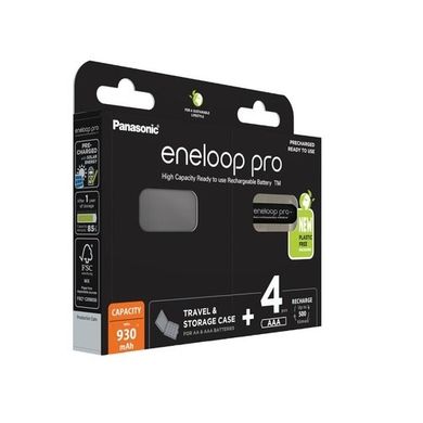 Panasonic, Eneloop, akumulatorki, Pro, AAA 930mAh, 4 szt. + box