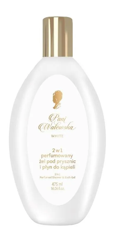 Pani Walewska, White, perfumowany żel pod prysznic i płyn do kąpieli, 2w1, 475 ml