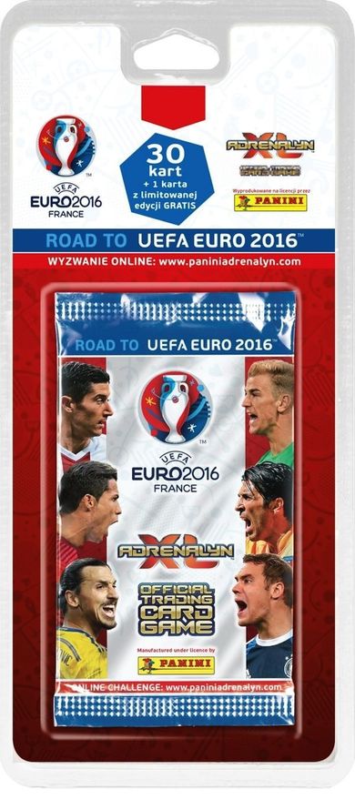 Panini, Adrenalyn XL, Road to UEFA EURO 2016, 5 saszetek z kartami + 1 karta limitowana