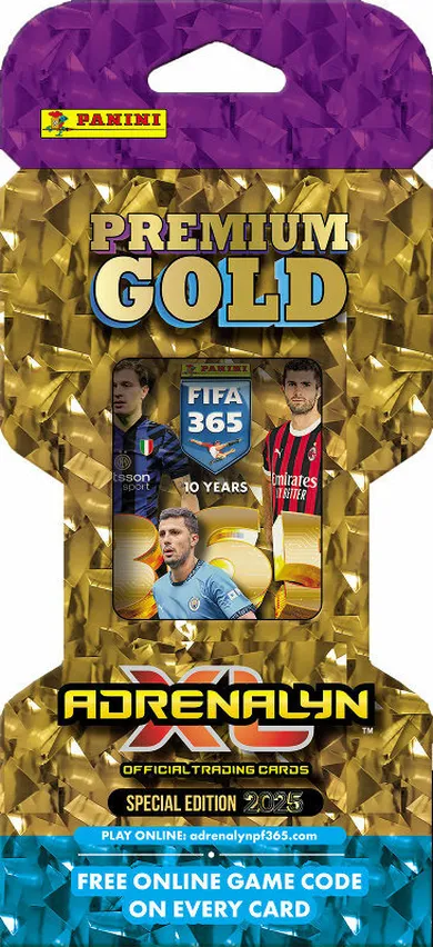 Panini, FIFA 365, Adrenalin XL, 2025, Premium Gold, karty kolekcjonerskie