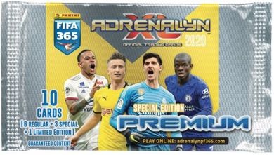 Panini, Fifa 365, Adrenalyn 2020, saszetka, Premium, 10 kart