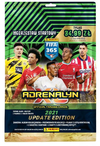 Panini, FIFA 365, Megastarter, Adrenalyn XL 2021, Update Edition, karty piłkarskie