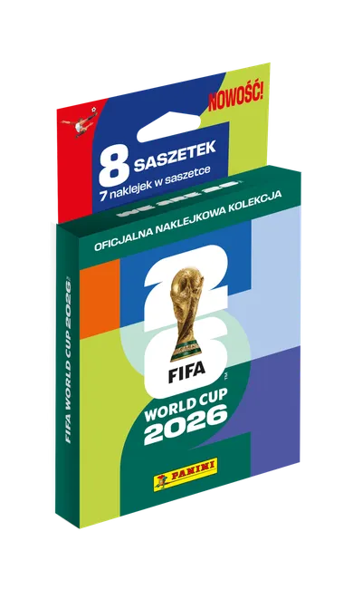 Panini, FIFA World Cup 2026, zestaw saszetek z naklejkami kolekcjonerskimi, 8 szt.