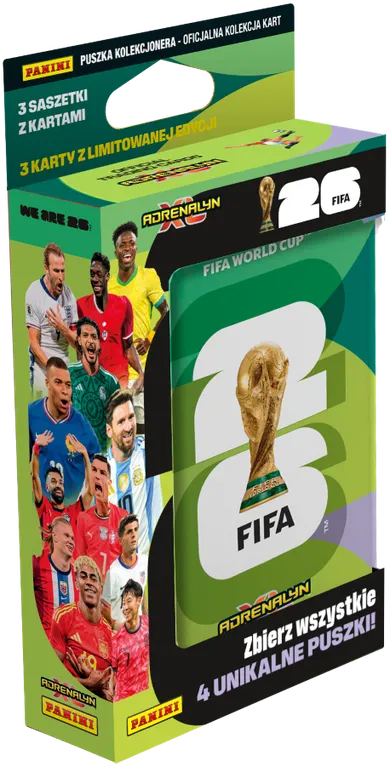 Panini, FIFA World Cup, Adrenalyn XL 2026, mini puszka z kartami kolekcjonerskimi, 1 szt.