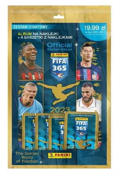 Panini, The Golden World of Football, FIFA 365, 2023, album + naklejki